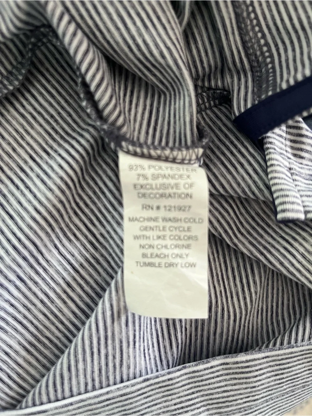 johnnie-O Navy and Light Gray Striped Quarter-Zip Hoodie